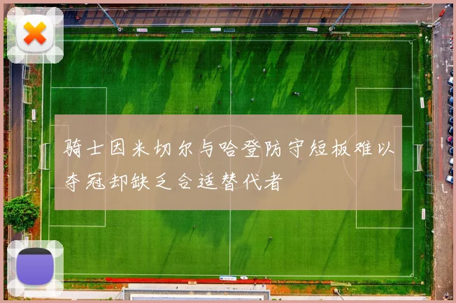骑士因米切尔与哈登防守短板难以夺冠却缺乏合适替代者
